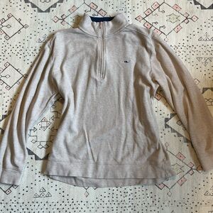 Size M Vineyard Vines quarter zip in beige